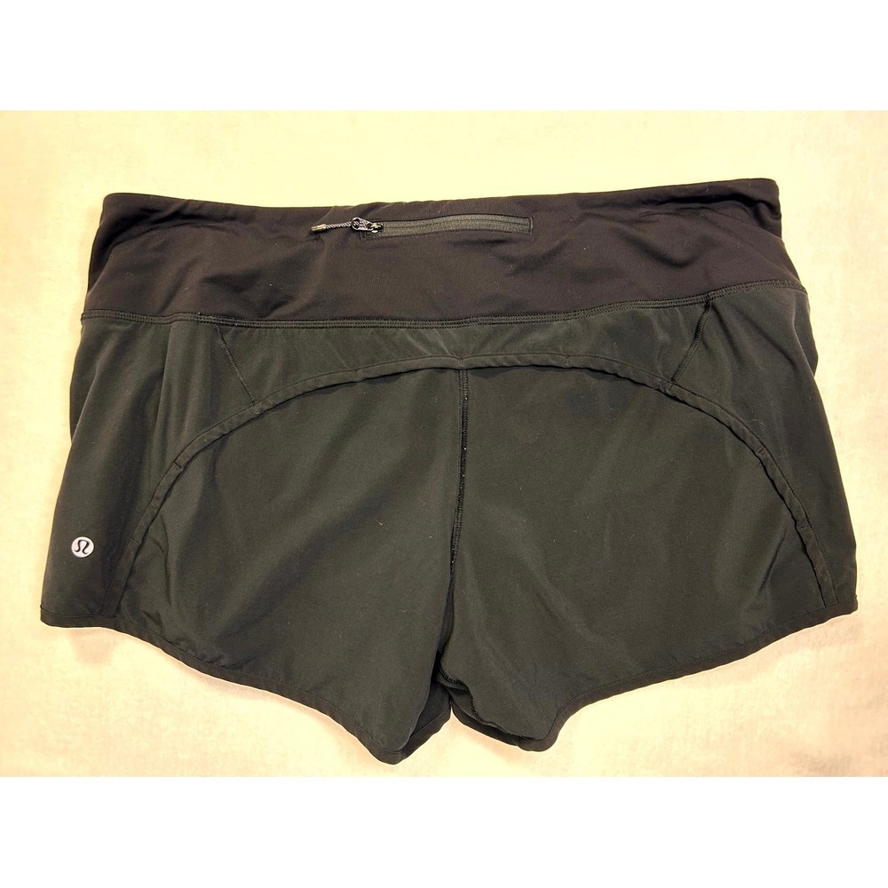 Lululemon Run Times Short 4 way Stretch Black 4" inseam Running Gym Size 12 - Picture 10 of 16